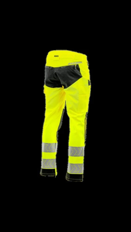 Spodnie DROGOWIEC COMFORT WINTER żółto-czarne – tył