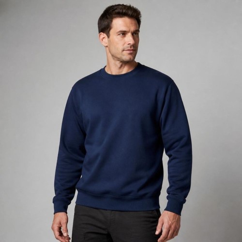 Bluza JHK JT SWEATSHIRT CR granatowa – na modelu
