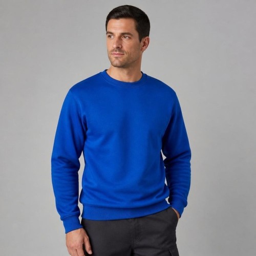 Bluza JHK JT SWEATSHIRT CR niebieska – na modelu