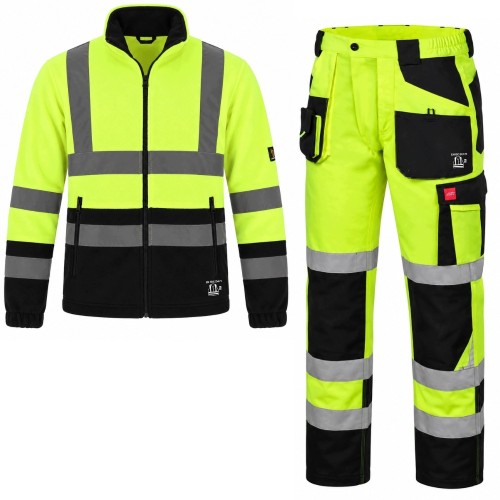 FLASH żółty – spodnie + bluza polarowa – przód