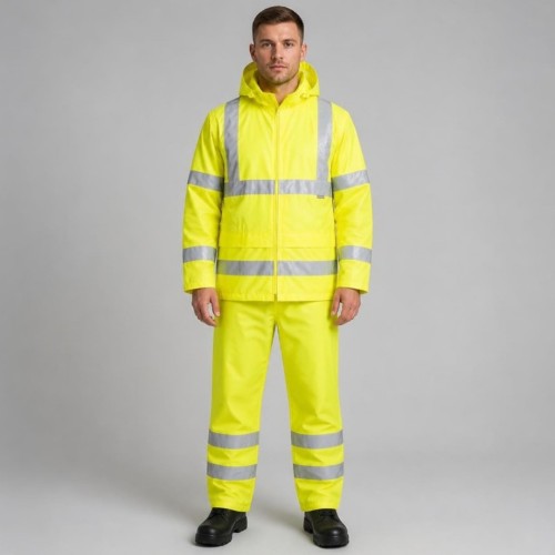 Zestaw przeciwdeszczowy Portwest H440 + H441 żółty na modelu