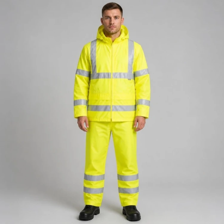 Zestaw przeciwdeszczowy Portwest H440 + H441 żółty na modelu