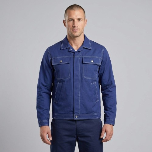 Bluza robocza BOSMAN bawełniana jasnogranatowa na modelu