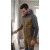 Bluza dresowa COMFORT PLUS brązowo-szara w pracy – ujęcie 2