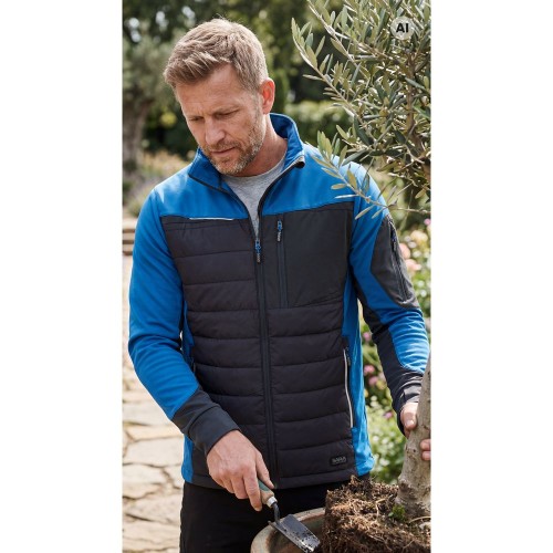 Bluza hybrydowa COMFORT PLUS szaro-niebieska w pracy