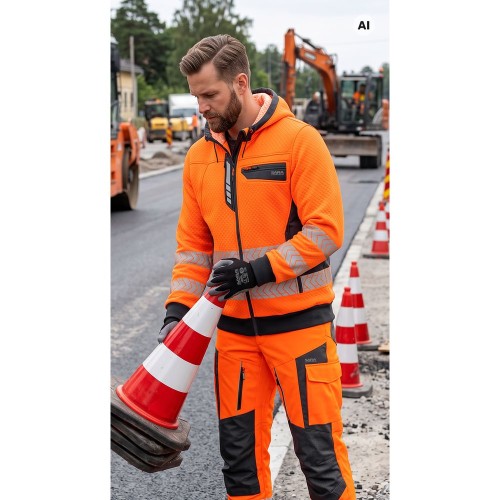 Bluza DROGOWIEC COMFORT pomarańczowa w pracy