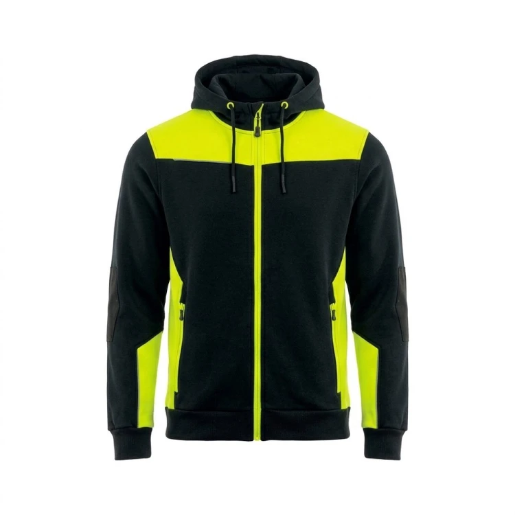 Bluza dresowa COMFORT PLUS czarno-seledynowa – przód