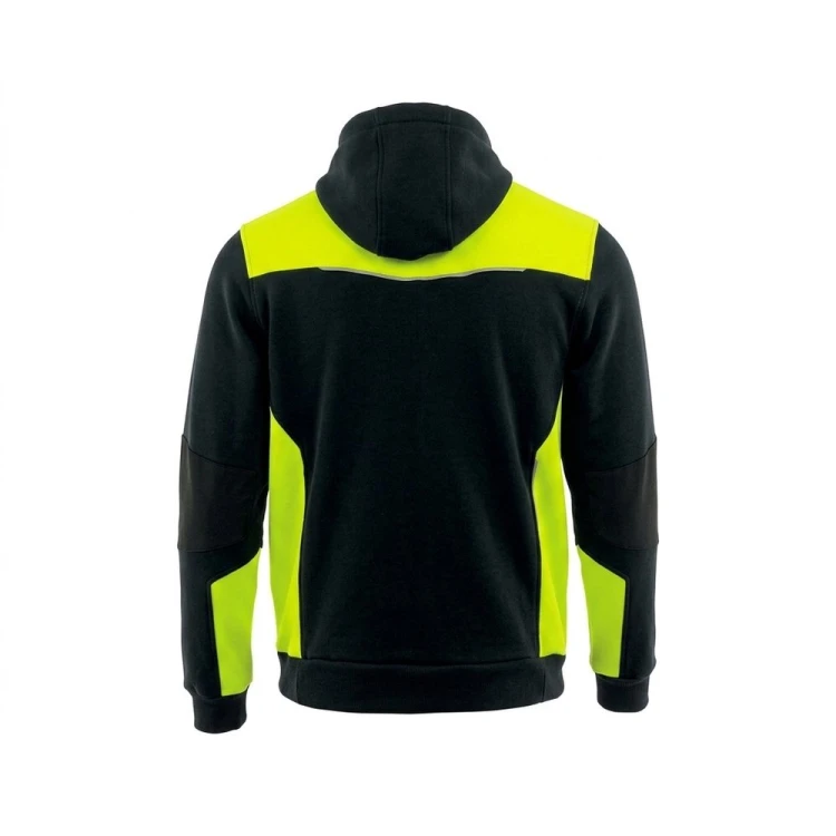 Bluza dresowa COMFORT PLUS czarno-seledynowa – tył