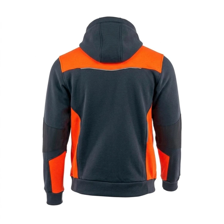 Bluza dresowa COMFORT PLUS grafitowo-pomarańczowa – tył