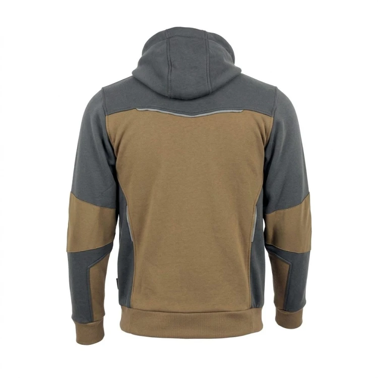 Bluza dresowa COMFORT PLUS brązowo-szara – tył