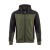 Bluza dresowa COMFORT PLUS oliwkowo-czarna – przód