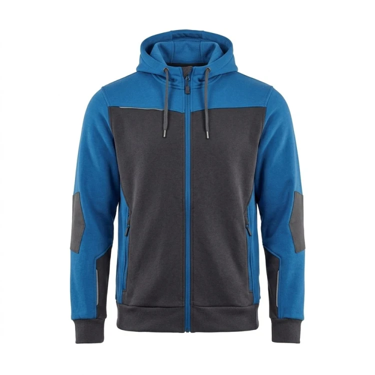 Bluza dresowa COMFORT PLUS szaro-niebieska – przód