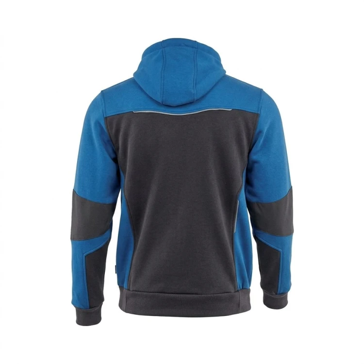 Bluza dresowa COMFORT PLUS szaro-niebieska – tył