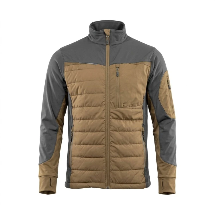 Bluza hybrydowa COMFORT PLUS brązowo-szara – przód