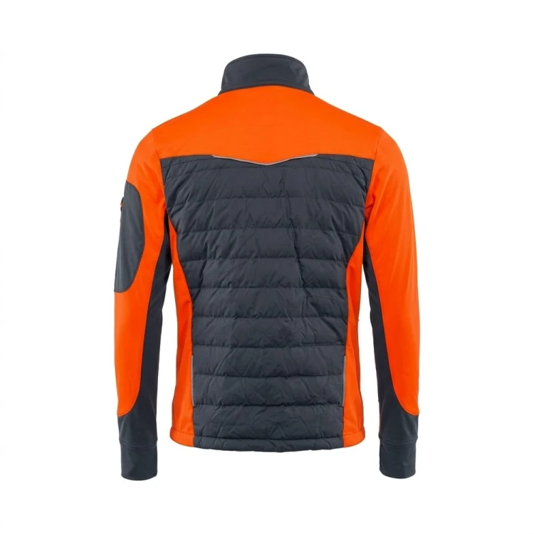 Bluza hybrydowa COMFORT PLUS grafitowo-pomarańczowa – tył