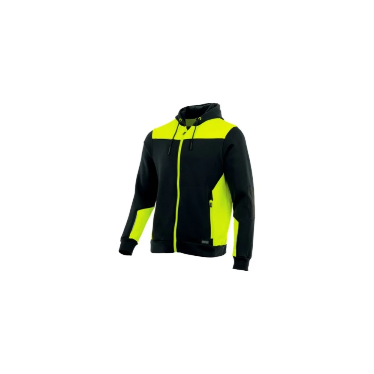 Bluza dresowa COMFORT PLUS czarno-seledynowa – zdjęcie producenta, przód