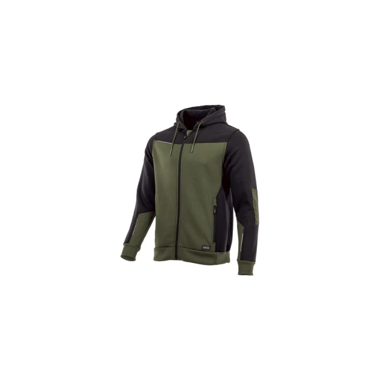 Bluza dresowa COMFORT PLUS oliwkowo-czarna – zdjęcie producenta, przód