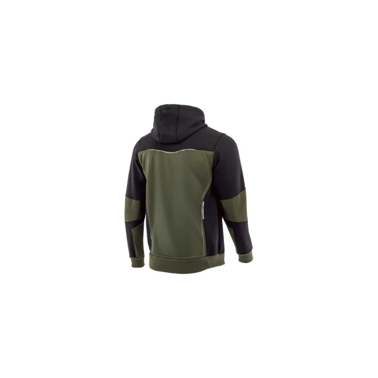 Bluza dresowa COMFORT PLUS oliwkowo-czarna – zdjęcie producenta, tył