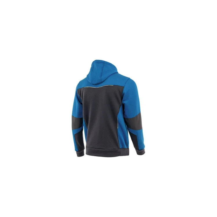 Bluza dresowa COMFORT PLUS szaro-niebieska – zdjęcie producenta, tył