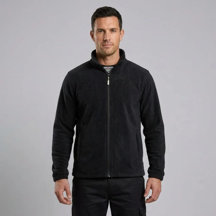 Bluza polarowa robocza ZEN czarna na modelu