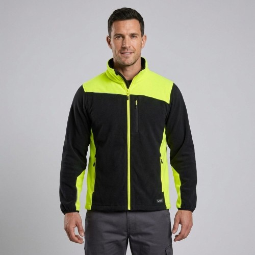 Polar roboczy COMFORT PLUS czarno-seledynowy na modelu
