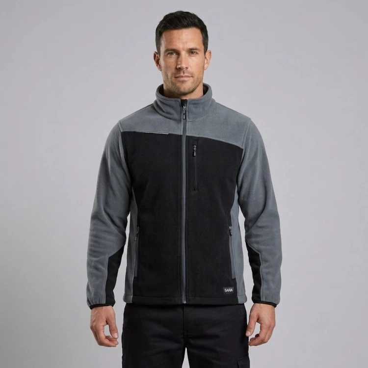 Polar roboczy COMFORT PLUS szaro-czarny na modelu