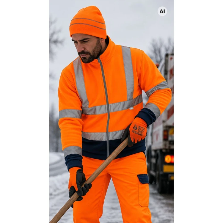 Polar DROGOWIEC WINTER pomarańczowo-granatowy w pracy