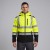 Kurtka softshell ostrzegawcza SOFTREF żółta na modelu