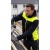 Softshell COMFORT PLUS czarno-seledynowy w pracy