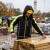 Kurtka softshell CLASSWORK czarno-żółta w pracy na budowie