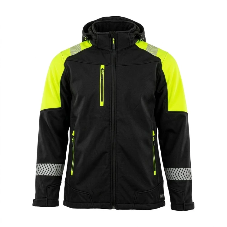 Softshell COMFORT NEO czarno-żółty – przód