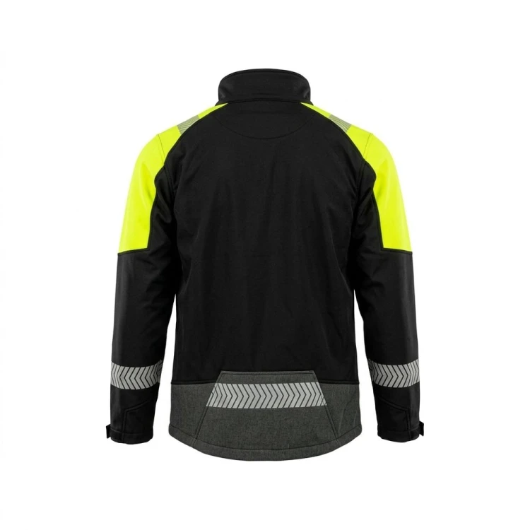 Softshell COMFORT NEO czarno-żółty – tył