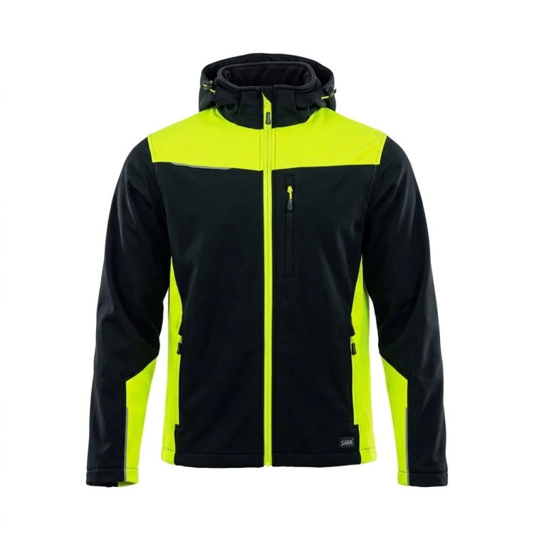 Softshell COMFORT PLUS czarno-seledynowy – przód