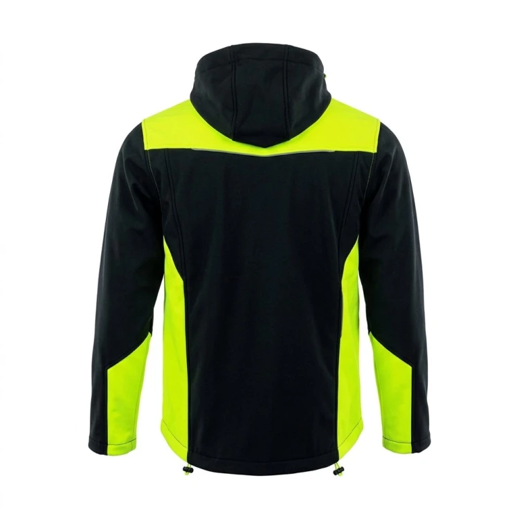 Softshell COMFORT PLUS czarno-seledynowy – tył
