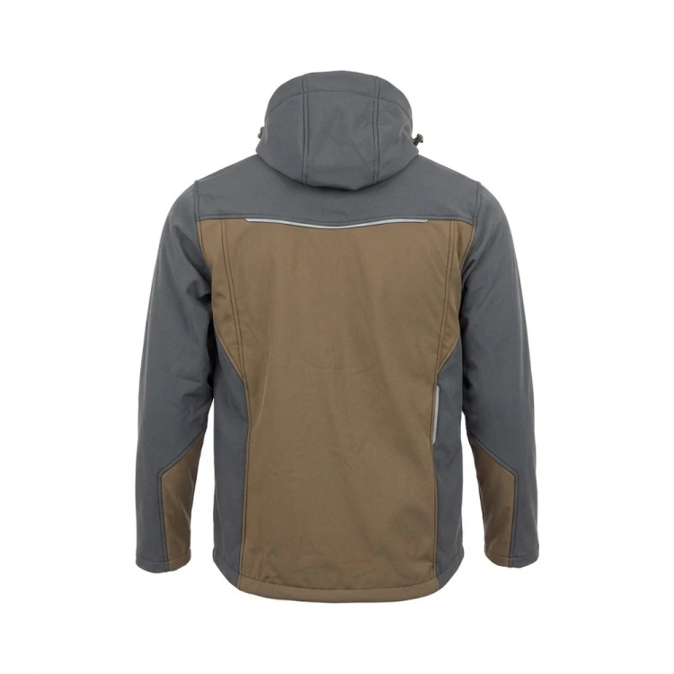 Softshell COMFORT PLUS brązowo-szary – tył