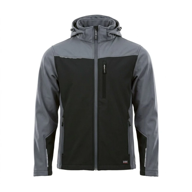 Softshell COMFORT PLUS szaro-czarny – przód