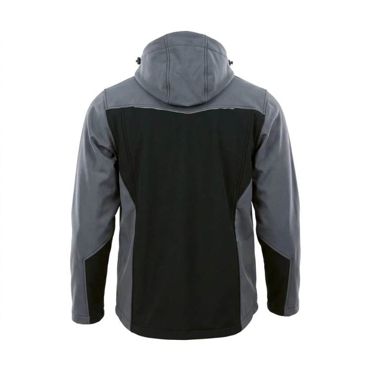 Softshell COMFORT PLUS szaro-czarny – tył
