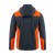 Softshell COMFORT PLUS grafitowo-pomarańczowy – tył