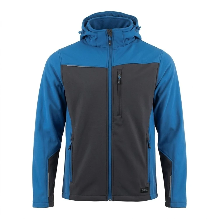 Softshell COMFORT PLUS szaro-niebieski – przód