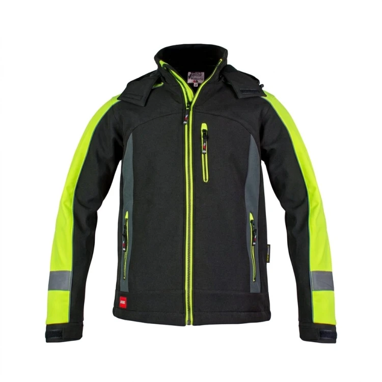 Kurtka softshell CLASSWORK czarno-żółta – przód