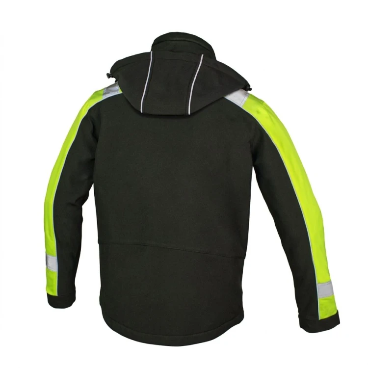 Kurtka softshell CLASSWORK czarno-żółta – tył