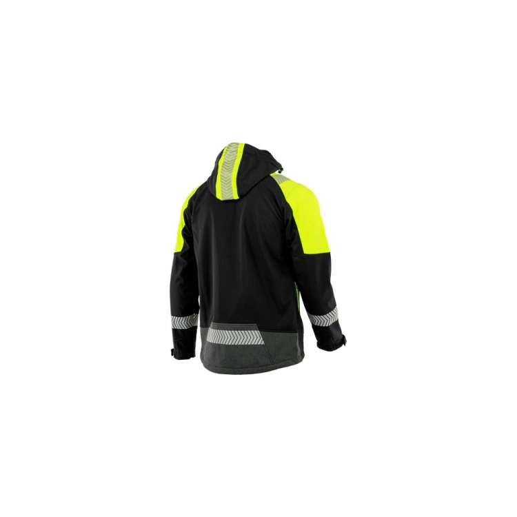 Softshell COMFORT NEO czarno-żółty – zdjęcie producenta, widok z tyłu