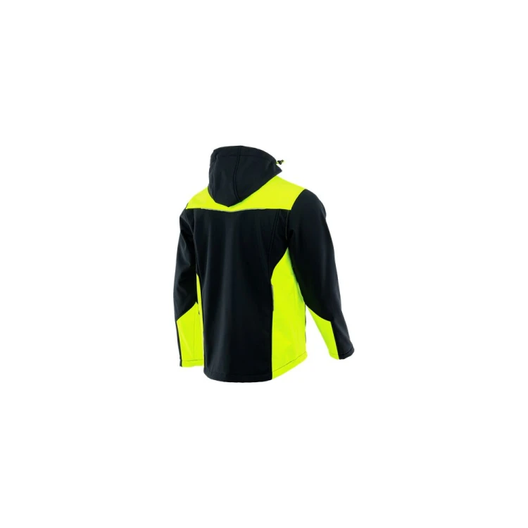 Softshell COMFORT PLUS czarno-seledynowy – zdjęcie producenta, widok z tyłu