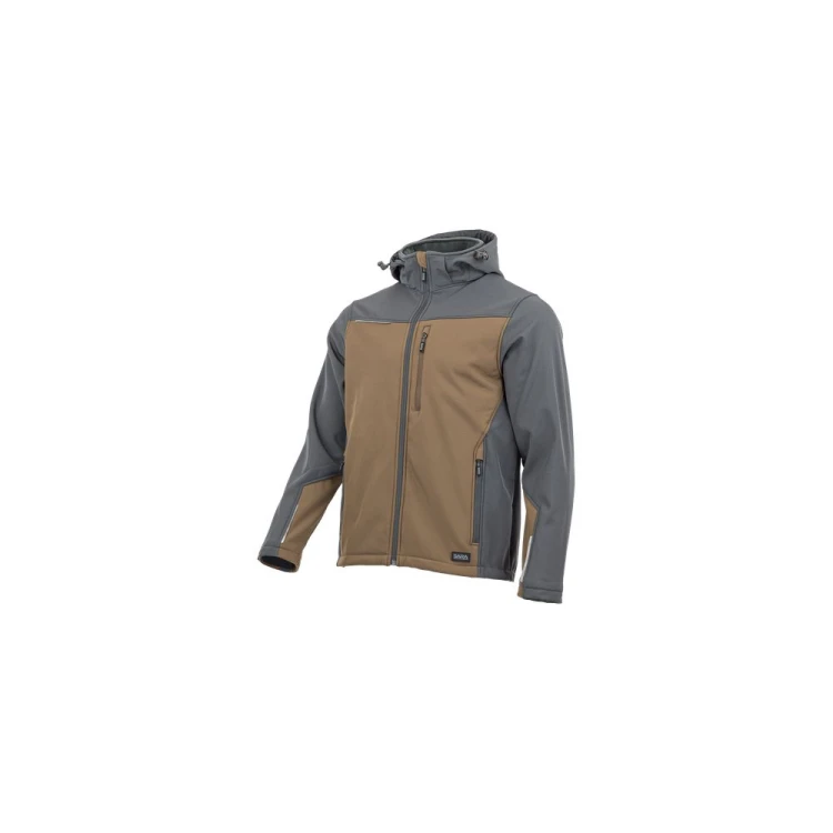 Softshell COMFORT PLUS brązowo-szary – zdjęcie producenta, widok z przodu