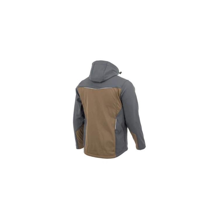 Softshell COMFORT PLUS brązowo-szary – zdjęcie producenta, widok z tyłu