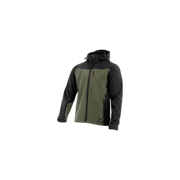 Softshell COMFORT PLUS oliwkowo-czarny – zdjęcie producenta, widok z przodu