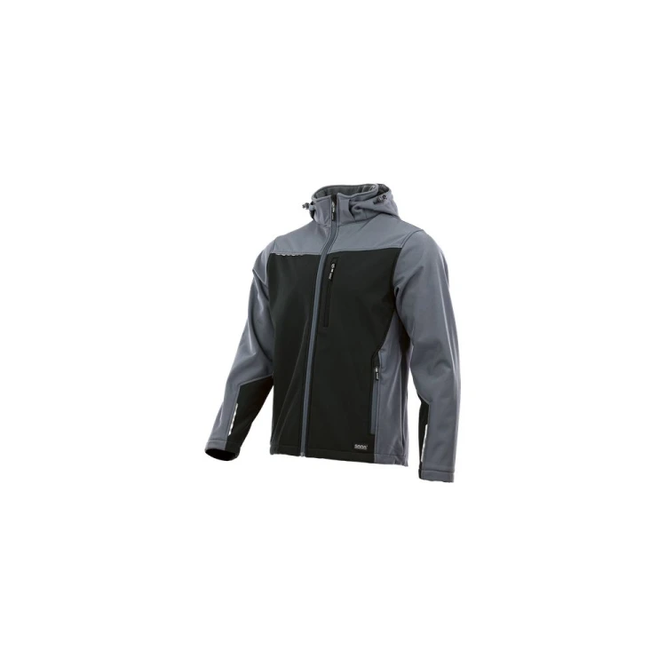 Softshell COMFORT PLUS szaro-czarny – zdjęcie producenta, widok z przodu