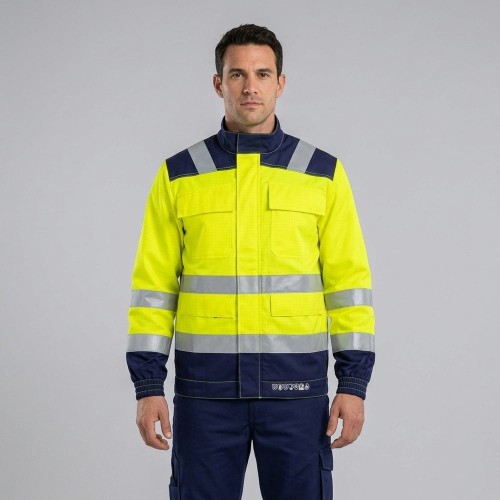 Bluza multiochronna MULTI PRO NEW 6w1 żółto-granatowa na modelu