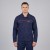 Bluza spawalnicza antystatyczna PROFFLAM ANTISTATIC granatowa na modelu