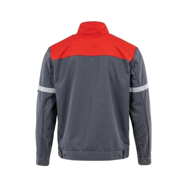 Bluza antystatyczna PIORUN ciemnoszaro-czerwona – tył